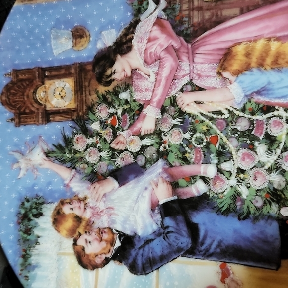 Stewart sherwood 1991 limited edition trimming the tree christmas collector plat - Picture 4 of 9